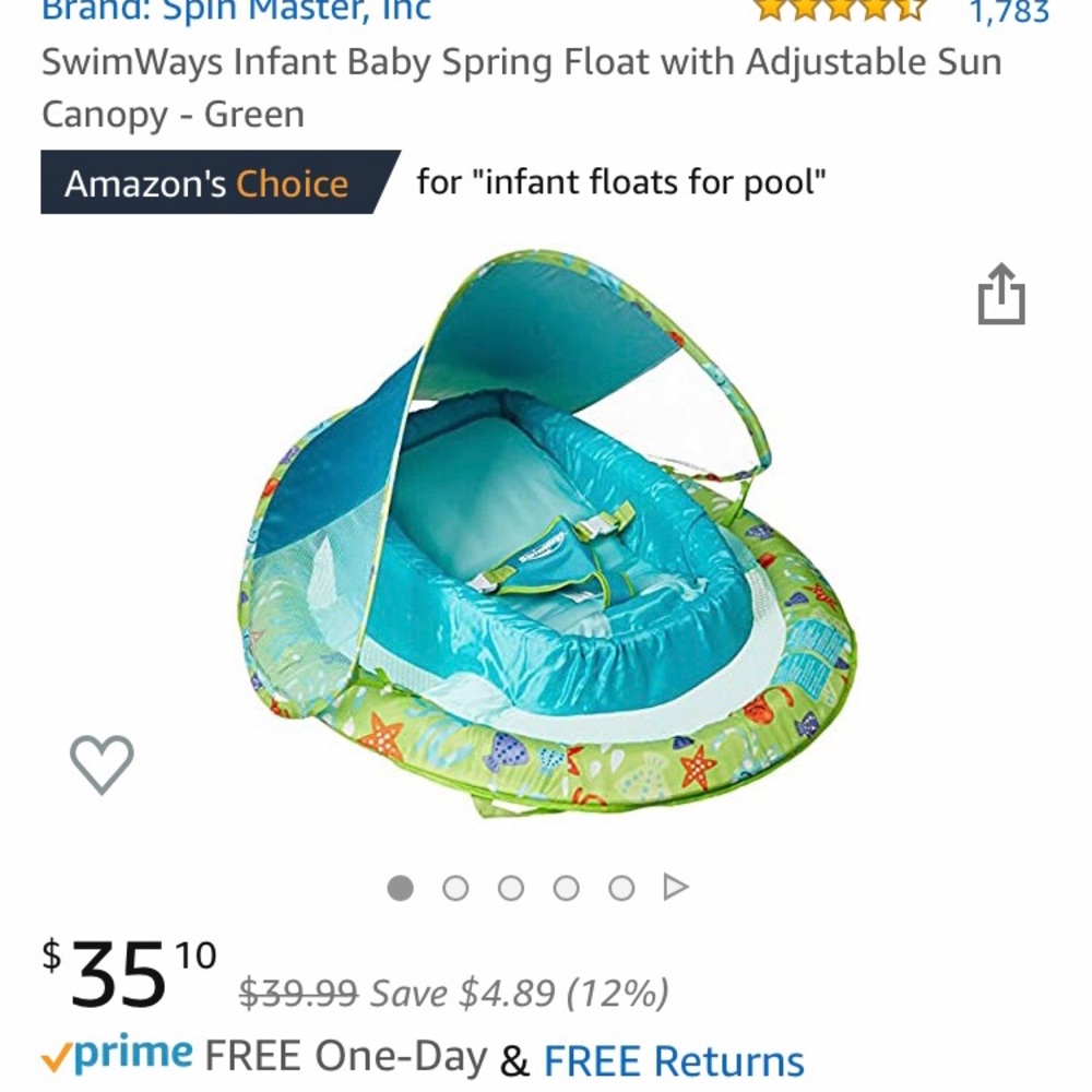 Swimways infant baby swim float